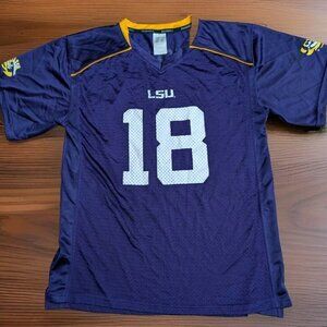 Russell NCAA LSU Tigers #18  Football Jersey Youth XL 14/16 Mesh Louisiana State